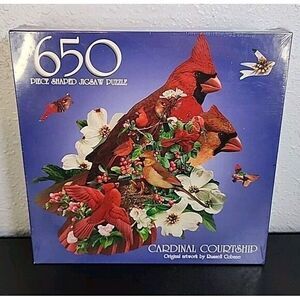 Russell‎ Cobane Cardinal Courtship 650 Piece Puzzle Complete